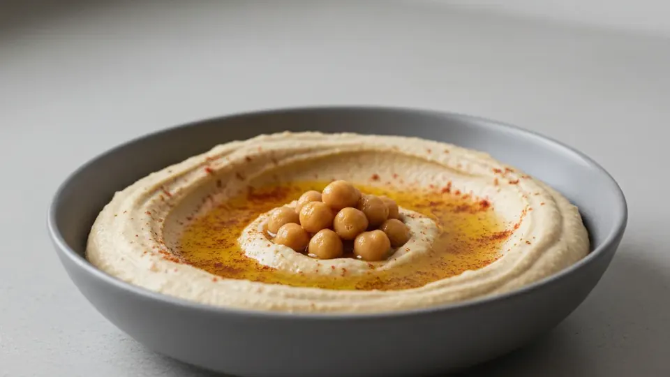 Zeytinyağlı humus tabağı