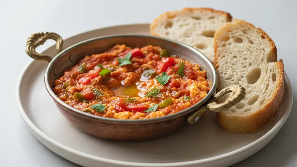 Bakır sahanda menemen